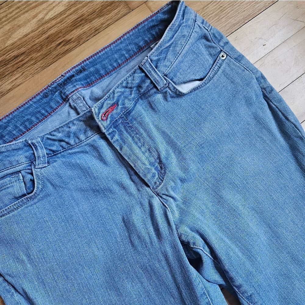 Vinatge 00s Peace Love World Blue Women's Flare Jeans - Picture 7 of 13